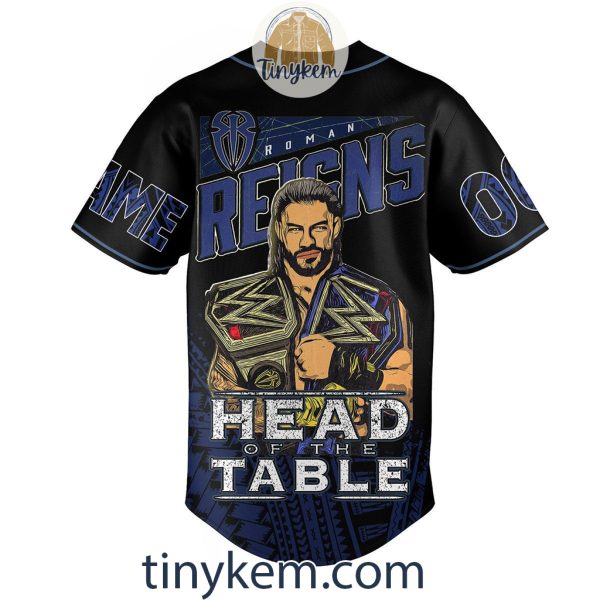 Roman Reigns Customized Baseball Jersey: Head Of The Table