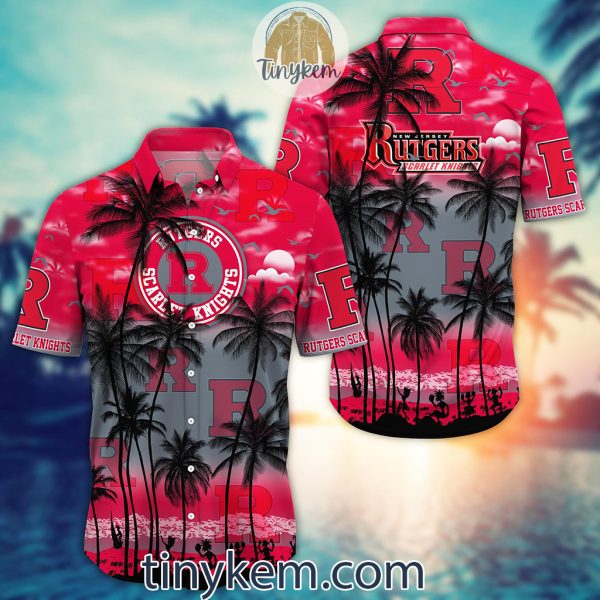 Rutgers Scarlet Knights Summer Coconut Hawaiian Shirt
