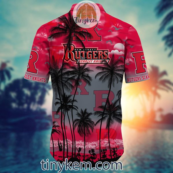 Rutgers Scarlet Knights Summer Coconut Hawaiian Shirt