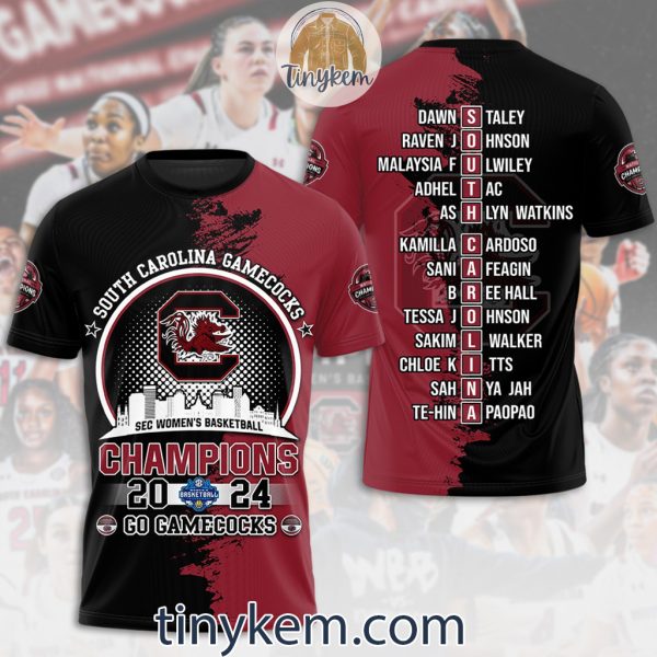 SC Gamecocks Champions SEC Women Basketball 2024 Tshirt, Hoodie