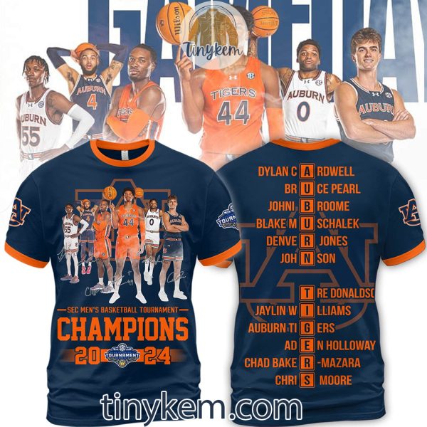 SEC Basketball Champions 2024 Auburn Tigers Tshirt, Hoodie