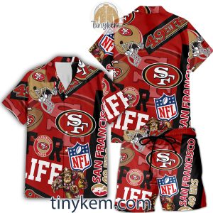 San Francisco 49ers Hawaiian Shirt and Beach Shorts2B4 Gwupj