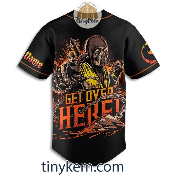 Scorpion Mortal Kombat Customized Baseball Jersey: Get Over Here