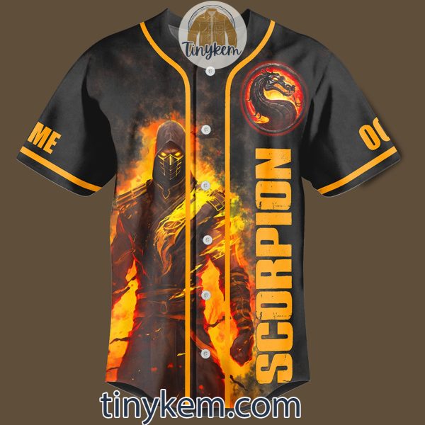Scorpion Mortal Kombat Customized Baseball Jersey