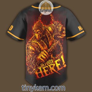 Scorpion Mortal Kombat Customized Baseball Jersey2B3 WcYin