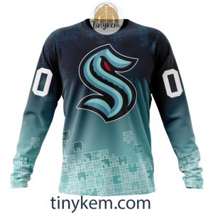 Seattle Kraken Customized Tshirt Hoodie With Autism Awareness 2024 Design2B4 VbYvT