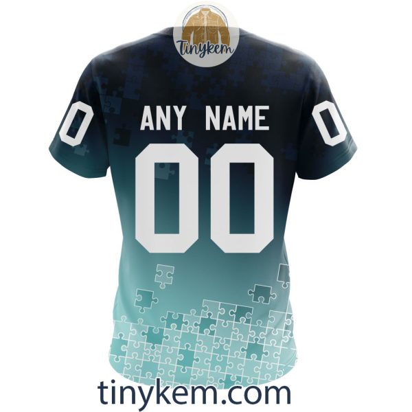 Seattle Kraken Customized Tshirt, Hoodie With Autism Awareness 2024 Design