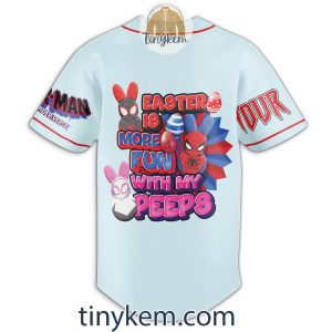 Spider Man Easter Peeps Customized Baseball Jersey2B3 7yhjF