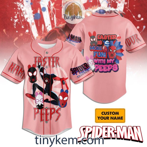 Spider Man Easter Peeps Customized Baseball Jersey