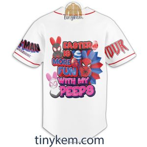 Spider Man Easter Peeps Customized Baseball Jersey2B9 Xqlu6