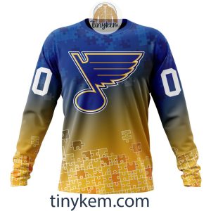 St Louis Blues Customized Tshirt Hoodie With Autism Awareness 2024 Design2B4 9if1X
