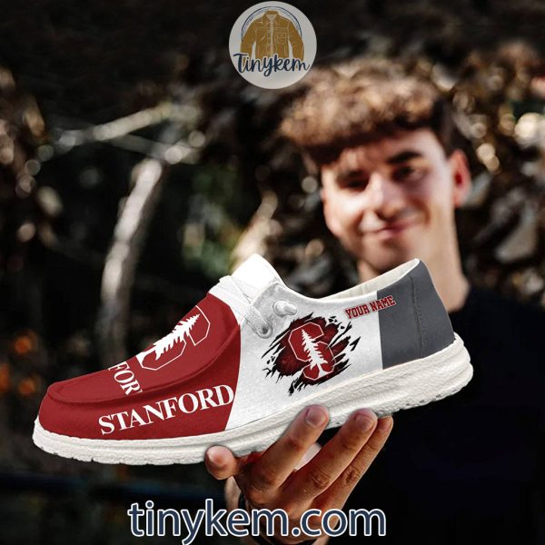 Stanford Cardinal Customized Canvas Loafer Dude Shoes