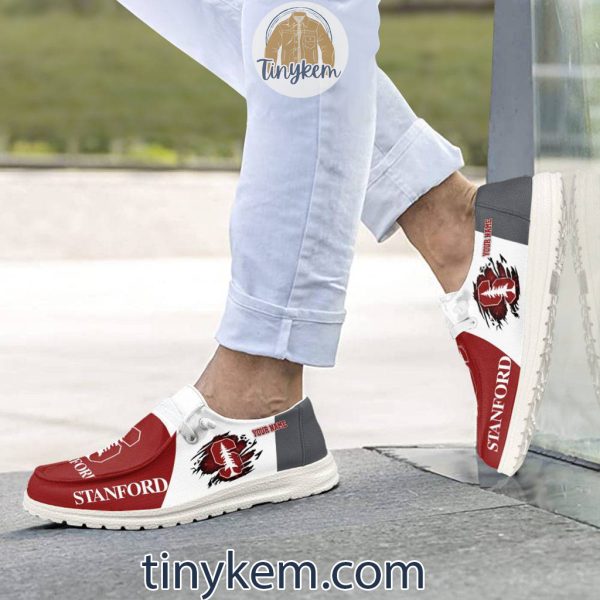 Stanford Cardinal Customized Canvas Loafer Dude Shoes