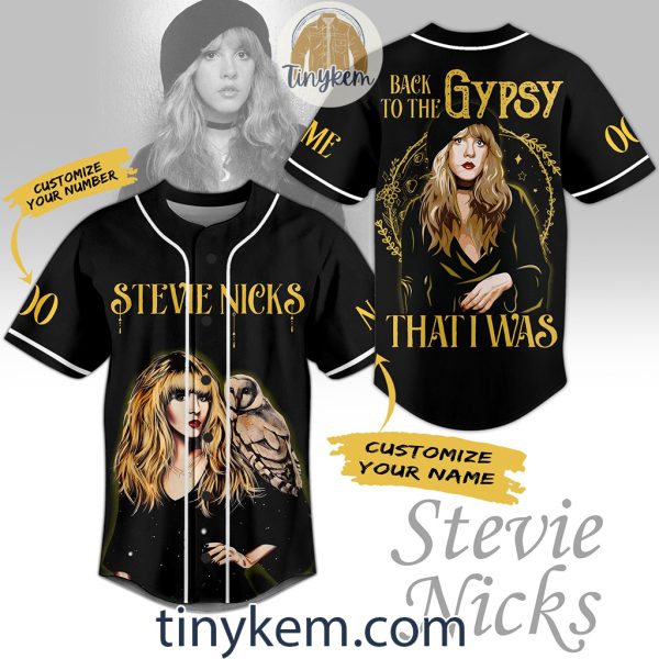 Stevie Nicks Customized Baseball Jersey: Back To Gypsy That I Was