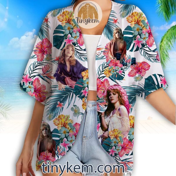 Stevie Nicks Floral Kimono Beach