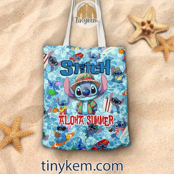Stitch Aloha Summer Tote Bag