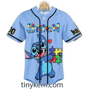 Stitch Autism Customized Baseball Jersey Its Okay To Be Different2B2 k2a9q