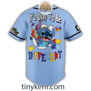Stitch Autism Customized Baseball Jersey Its Okay To Be Different2B3 OByVP