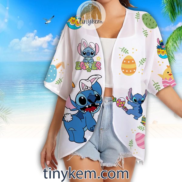 Stitch Easter Eggs Kimono Beach