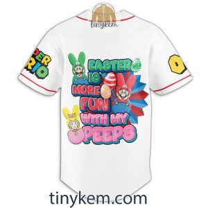 Super Mario Happy Easter Day Customized Baseball Jersey2B9 8tX5A
