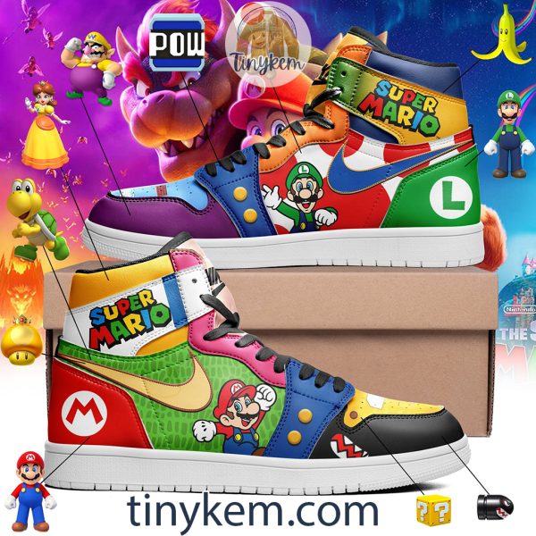 Super Mario and Luigi Air Jordan 1 High Top Shoes