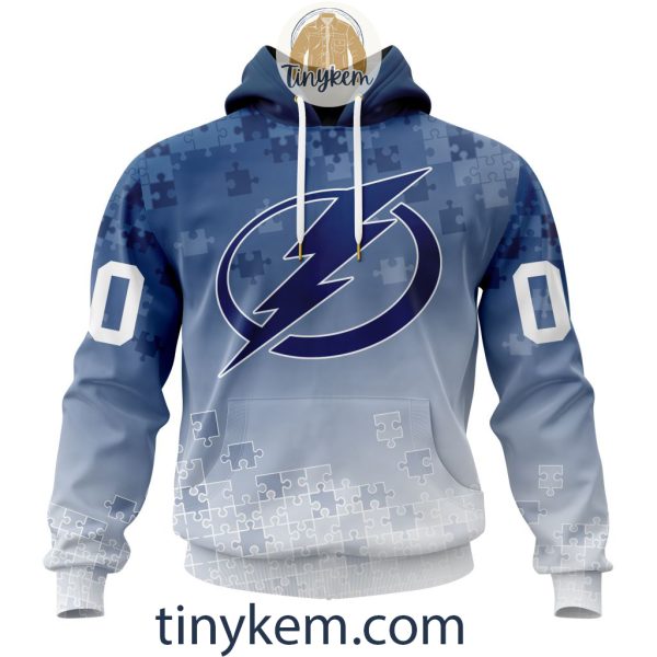 Tampa Bay Lightning Customized Tshirt, Hoodie With Autism Awareness 2024 Design