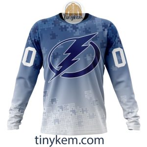 Tampa Bay Lightning Customized Tshirt Hoodie With Autism Awareness 2024 Design2B4 mCOEe