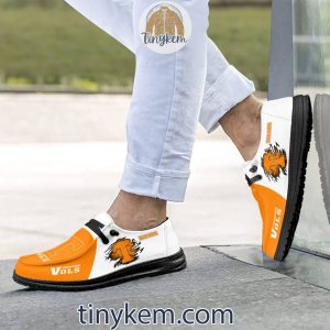 Tennessee Volunteers Customized Canvas Loafer Dude Shoes2B11 pz8Nk