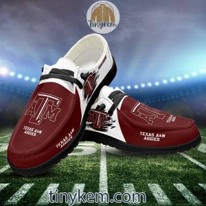 Texas A&M Aggies Customized Canvas Loafer Dude Shoes