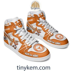 Texas Longhorns Basketball Air Jordan 1 High Top Shoes Hook Em Horns2B2 yKIa8
