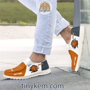 Texas Longhorns Customized Canvas Loafer Dude Shoes2B2 6xlmk