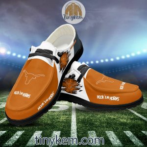 Texas Longhorns Customized Canvas Loafer Dude Shoes2B6 NjvZK