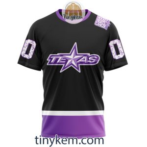 Texas Stars Hockey Fight Cancer Hoodie Tshirt2B6 QUtVE