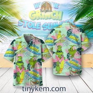 The Grinch Surfing On Summer Vacation Hawaiian Shirt