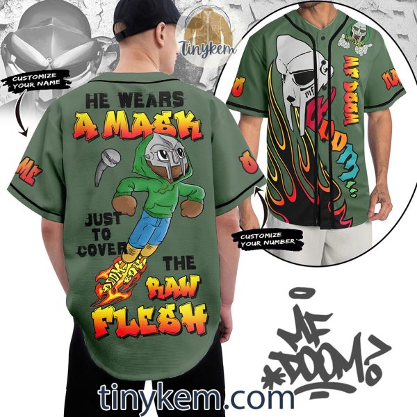 The Raw Flesh MF Doom Customized Baseball Jersey: He Wears A Mask Just To Cover