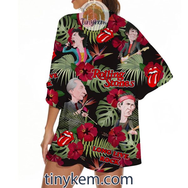 The Rolling Stones Flower Kimono Beach