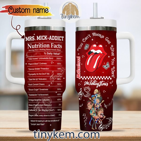 The Rolling Stones Nutrition Fact Customized 40 Oz Tumbler