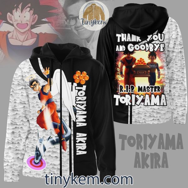 Toriyama Akira Zipper Hoodie: Thank You And Goodbye Master