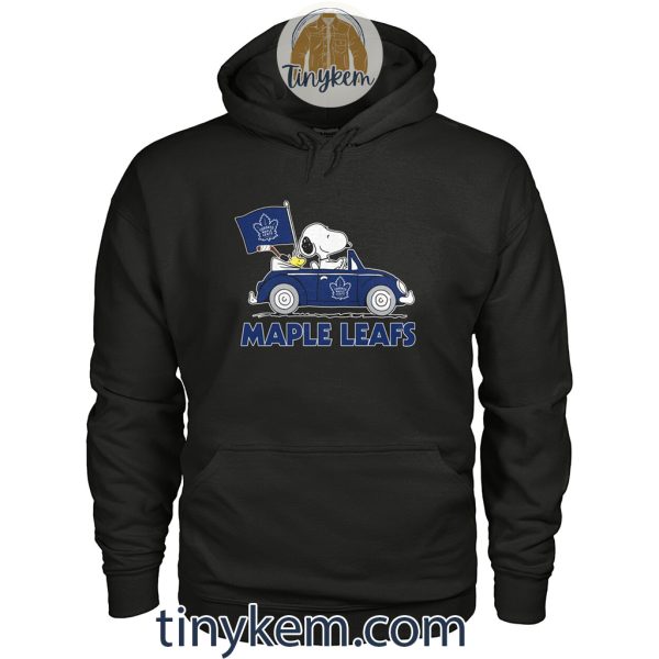 Toronto Maple Leafs And Snoopy Driving Car Shirt