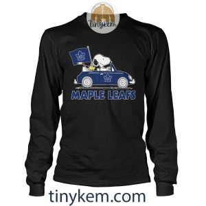 Toronto Maple Leafs And Snoopy Driving Car Shirt2B4 BE46A