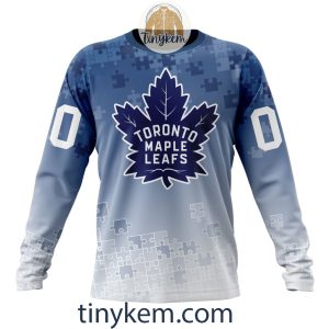Toronto Maple Leafs Customized Tshirt Hoodie With Autism Awareness 2024 Design2B4 OAmSG