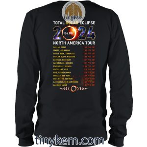 Total Solar Eclipse April 2024 Shirt With Two Sides Printed