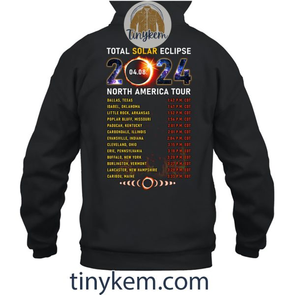 Total Solar Eclipse April 2024 Shirt With Two Sides Printed