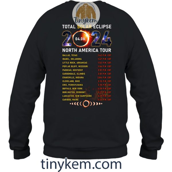 Total Solar Eclipse April 2024 Shirt With Two Sides Printed