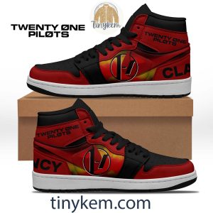 Twenty One Pilots Fire Air Jordan 1 High Top Shoes