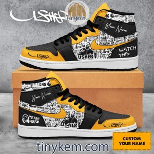 Usher Customized Air Jordan 1 Shoes Sneaker2B2 3GAut