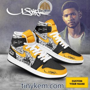 Usher Customized Air Jordan 1 Shoes Sneaker2B3 RqkUq