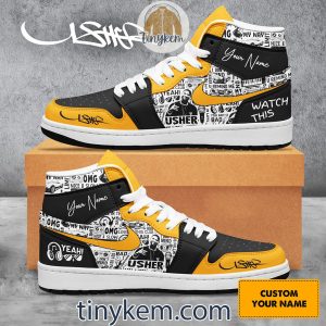 Usher Customized Air Jordan 1 Shoes Sneaker2B4 CcmBQ