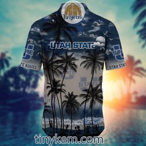 Utah State Aggies Summer Coconut Hawaiian Shirt2B3 0SSTk
