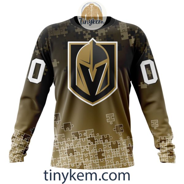 Vegas Golden Knights Customized Tshirt, Hoodie With Autism Awareness 2024 Design